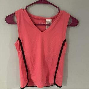 Danskin Orange Pink Fitted Sleeveless Tank Top